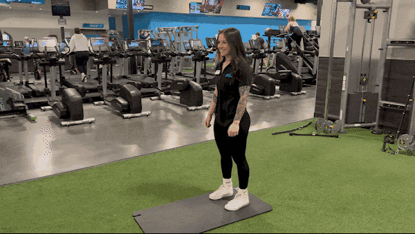 eos yoga instructor doing low lunge pose