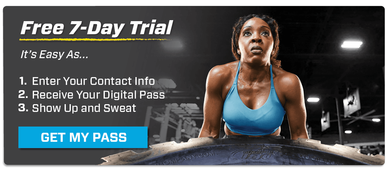 eos gym member workout out on their seven day free trial
