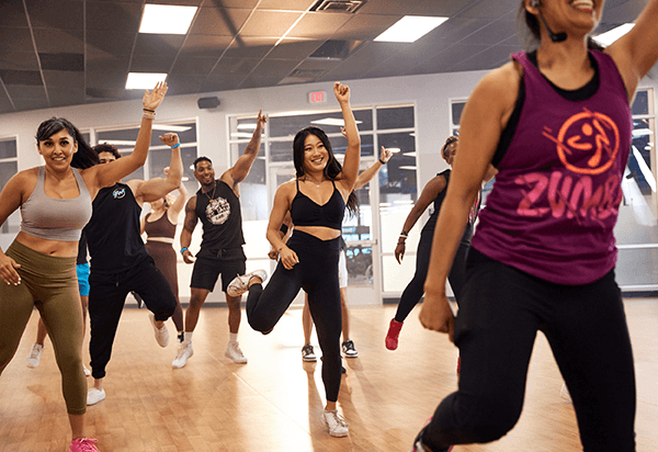 an enjoyable zumba class full of eos gym members