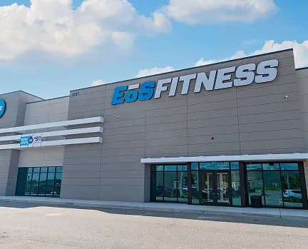 outdoor shot of modern eos fitness gym