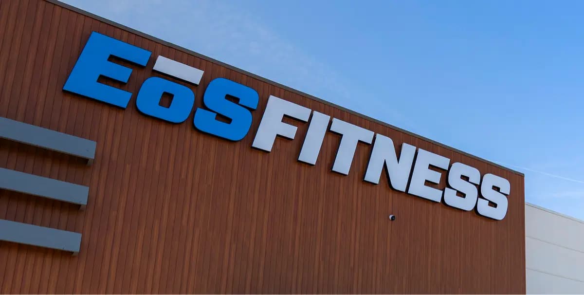 outdoor shot of modern eos fitness gym