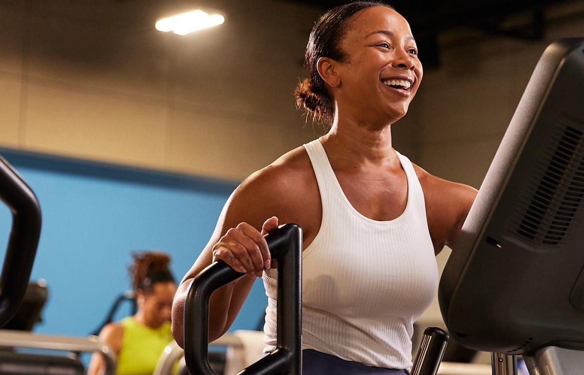 eos gym members doing cardio on new treadmills