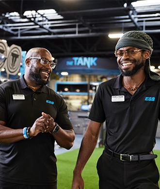 eos staff standing in the middle of the eos gym