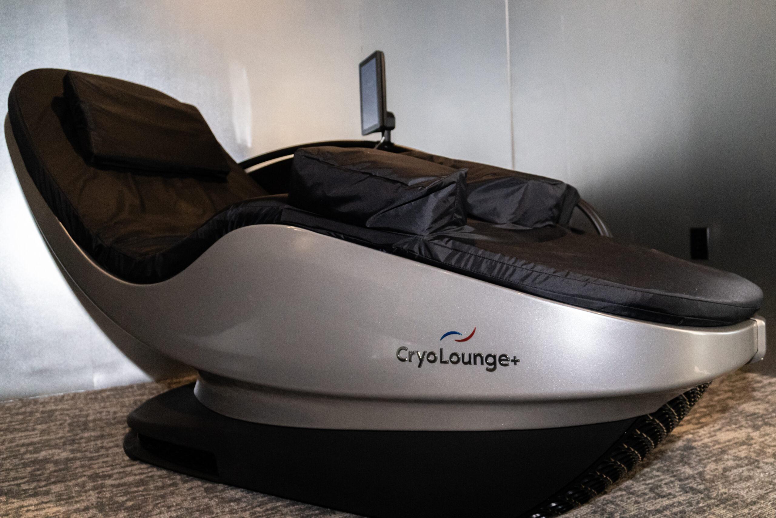 close up to a high tech cryo chair