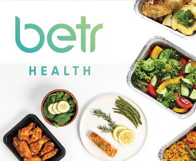 an overhead shot of several freshly made meals from betr health