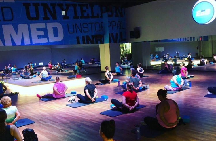 group fitness stretching