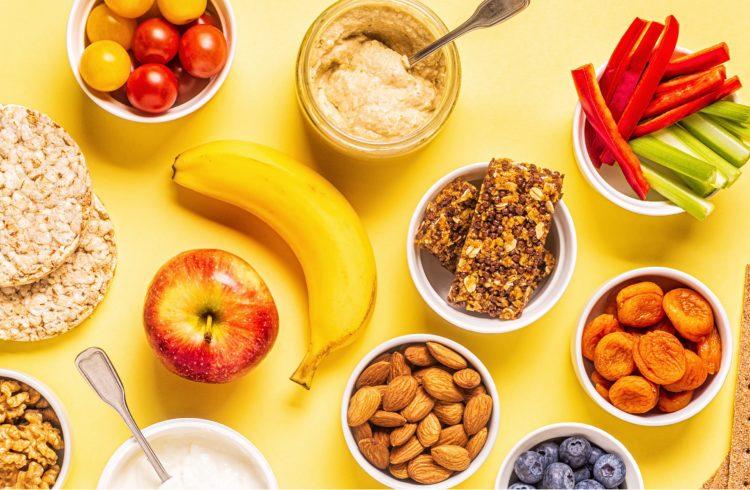 a verity of healthy fruits and vegetables