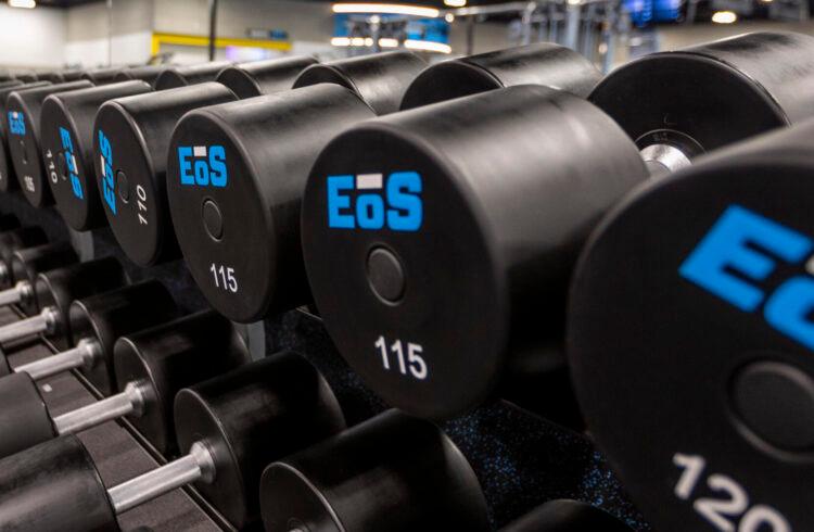 modern EoS free weights close up