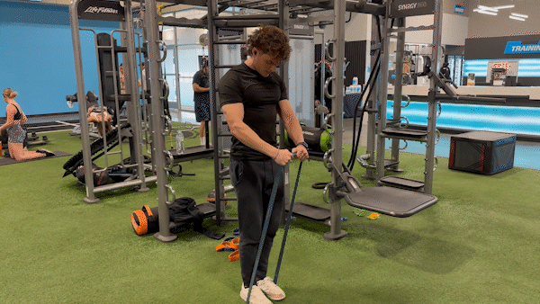 Front Raises with Resistance Bands