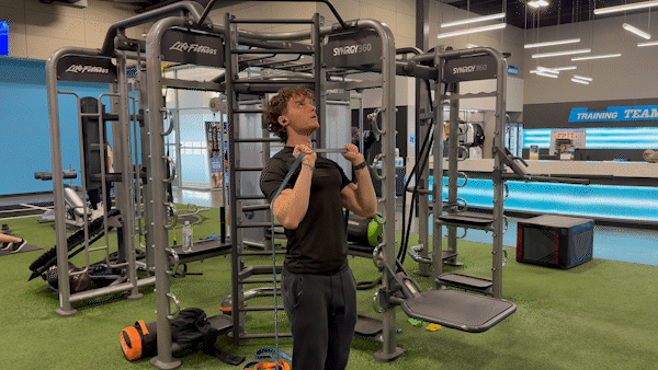 Shoulder Press with Resistance Bands