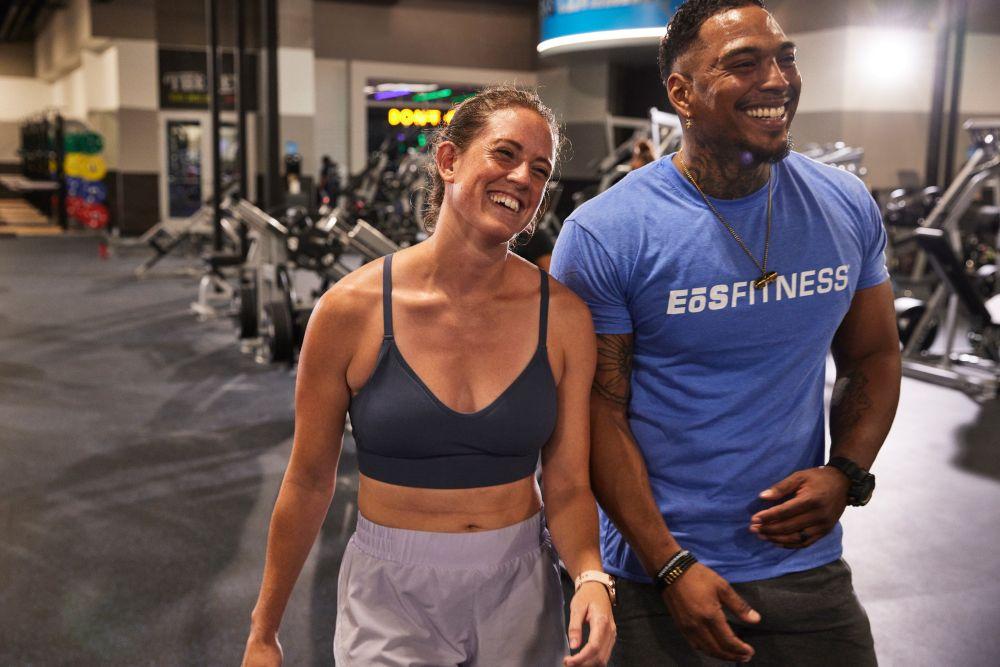 smiling eos members after workout