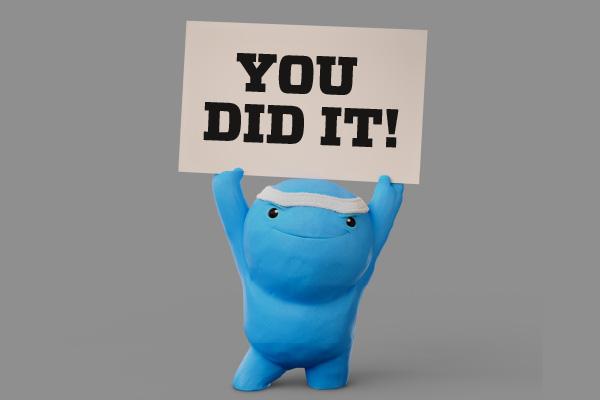 Will holding up the sign