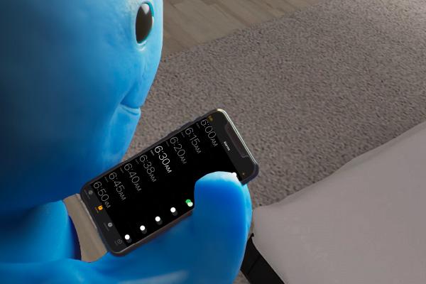 Will setting an alarm on his phone for 630am