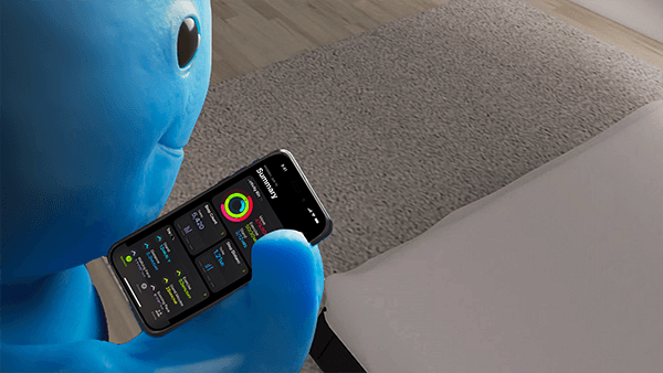 will looking at his walking metrics on his phone