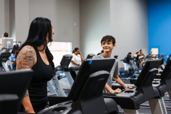 parent and their child at an eos gym