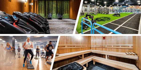 a group of different recovery amenities at eos fitness