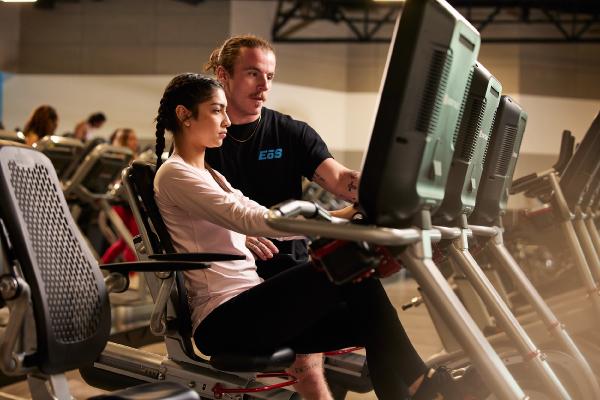 biking indoors instead of outdoors