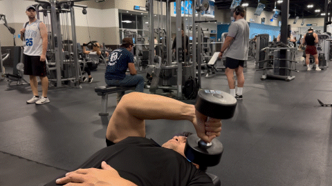 dumbbell crossbody extension