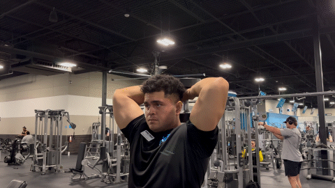 eos dumbbell overhead extension
