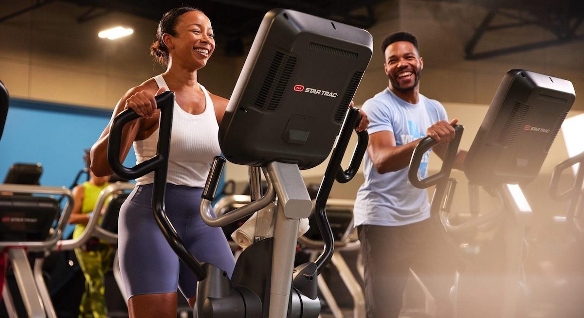 eos gym members on brand new elliptical equipment