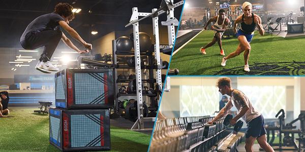 group shot of eos gym members doing dynamic workouts