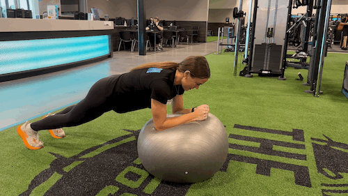 stability ball rollouts stretch