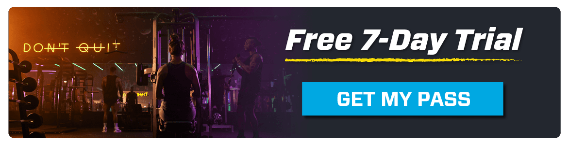 eos gym member workout out on their seven day free trial