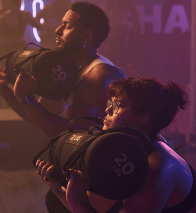 eos gym members performing hyrox exercises in the set