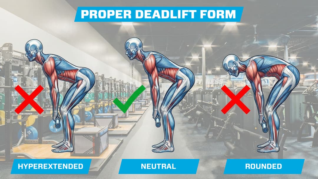 proper deadlift form graphic