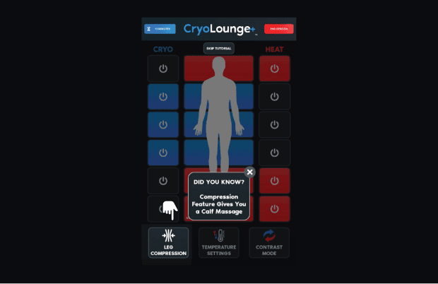 Cryolounge Radiator Cryolounge and Recovery Room | EōS Fitness